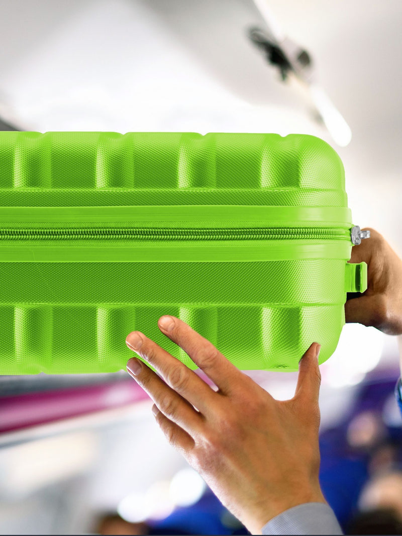 Flight Knight green hard shell cabin suitcase 21 inch, UK version