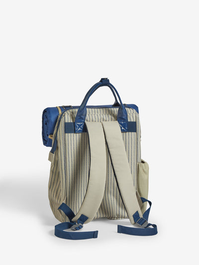 Blauer/Neutraler Mediterraner Picknick-Rucksack für 4 Personen