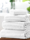 White Ribbed Towel