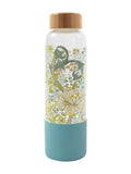 William Morris Blue Golden Lily glass water bottle 600ml (British brand)