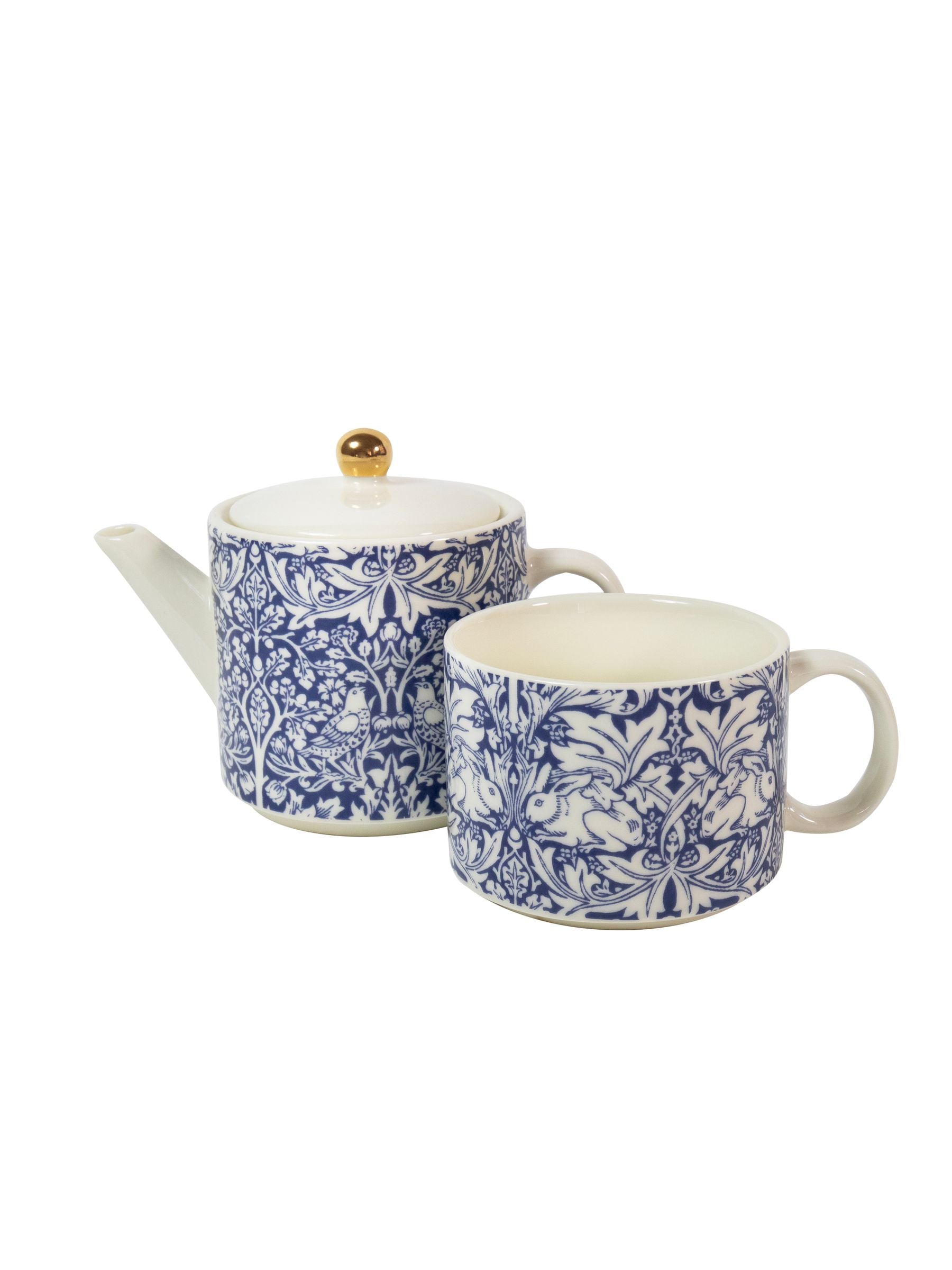William Morris Blue Brother Rabbit Tea for One set, imported from the UK