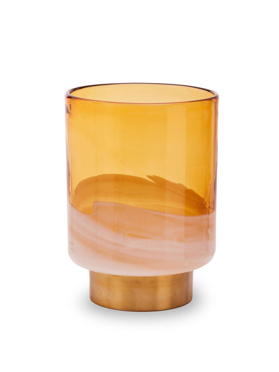 Next Fifty Five South Cleo Glasvase in Bernstein mit Gold-Finish – Jetzt bei McGrocer online kaufen