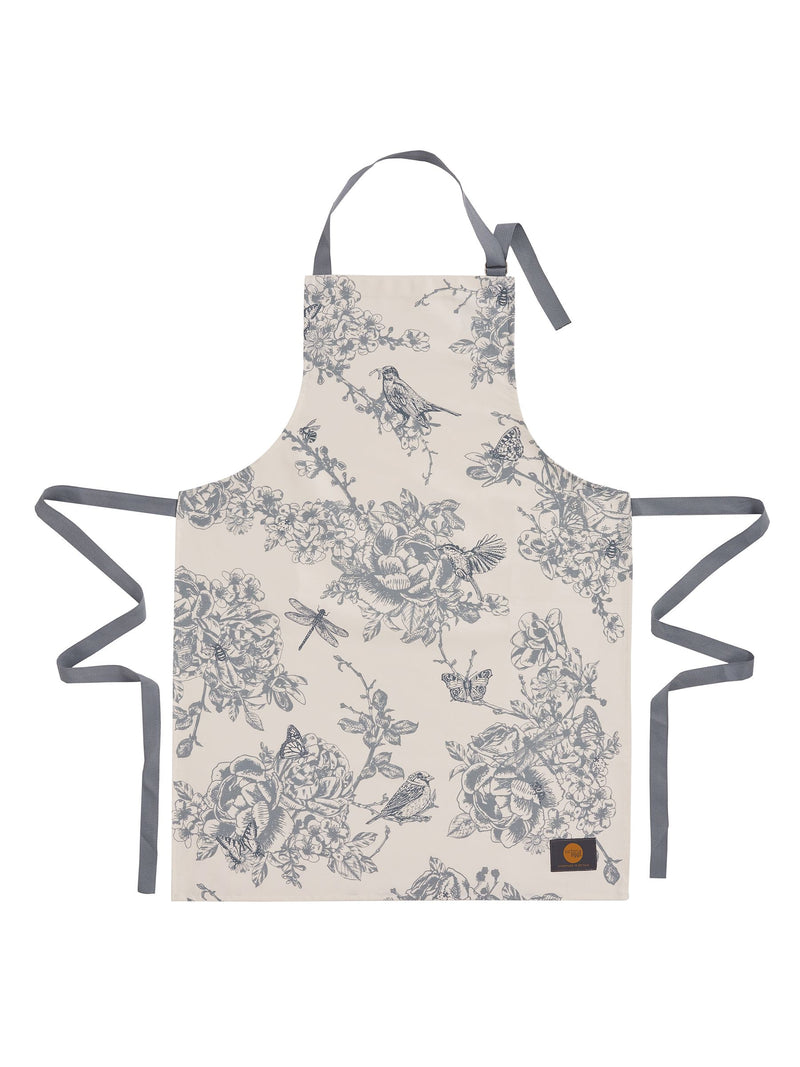 Victoria Eggs Vintage Blue Wildlife Spring Cotton Apron (British brand)