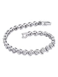 The Diamond Store diamond and silver twist bracelet with 0.19ct diamonds (British brand)