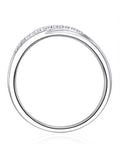 The Diamond Store Lab Diamond Half Eternity Wave Ring 0.05ct 925 Silver (British brand)