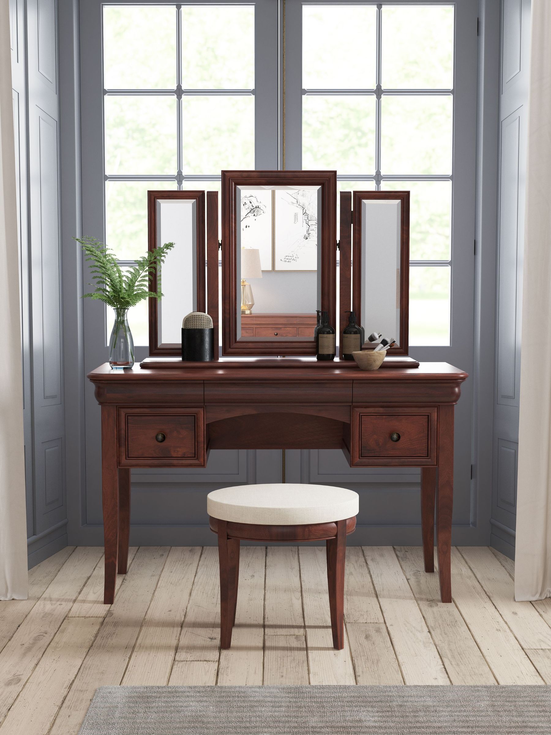 Willis & Gambier Antoinette Brown wooden gallery mirror 67cm x 97cm x 20cm (British brand)