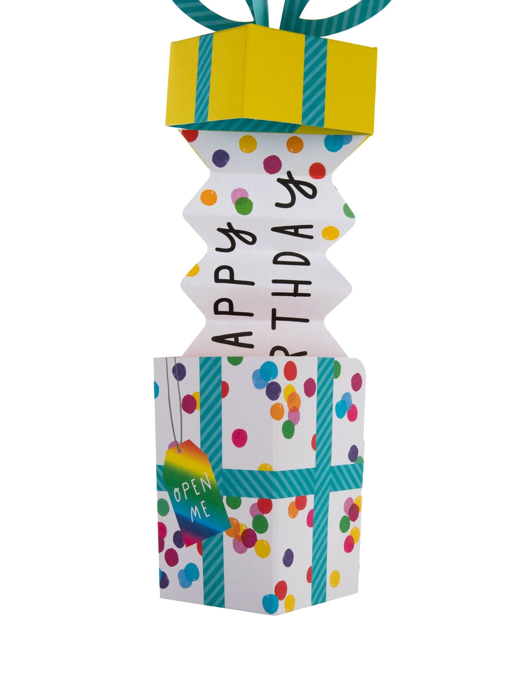 Hallmark 3D pop-up birthday card with gift box design, UK version