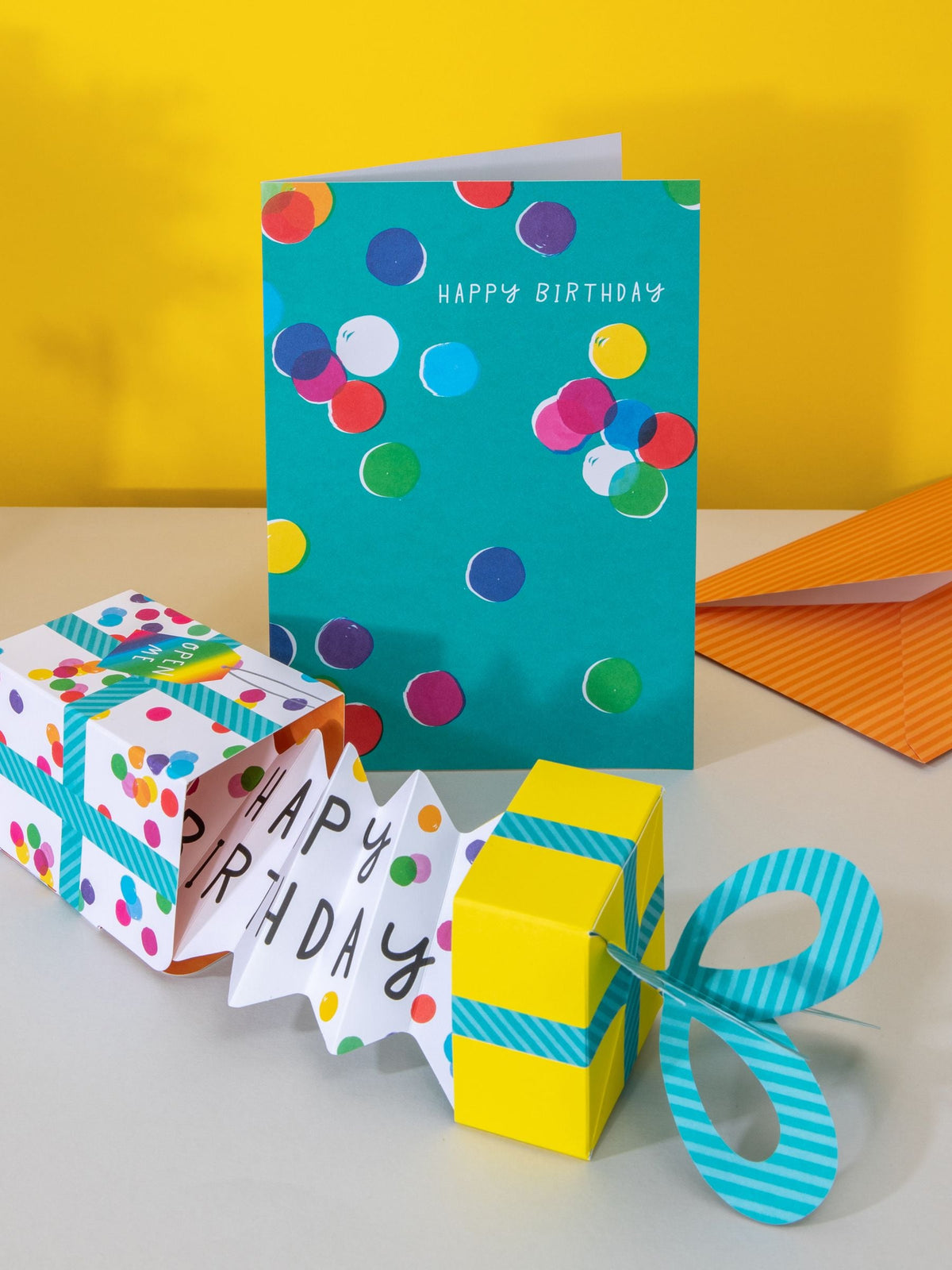 Hallmark 3D pop-up birthday card with gift box design, UK version