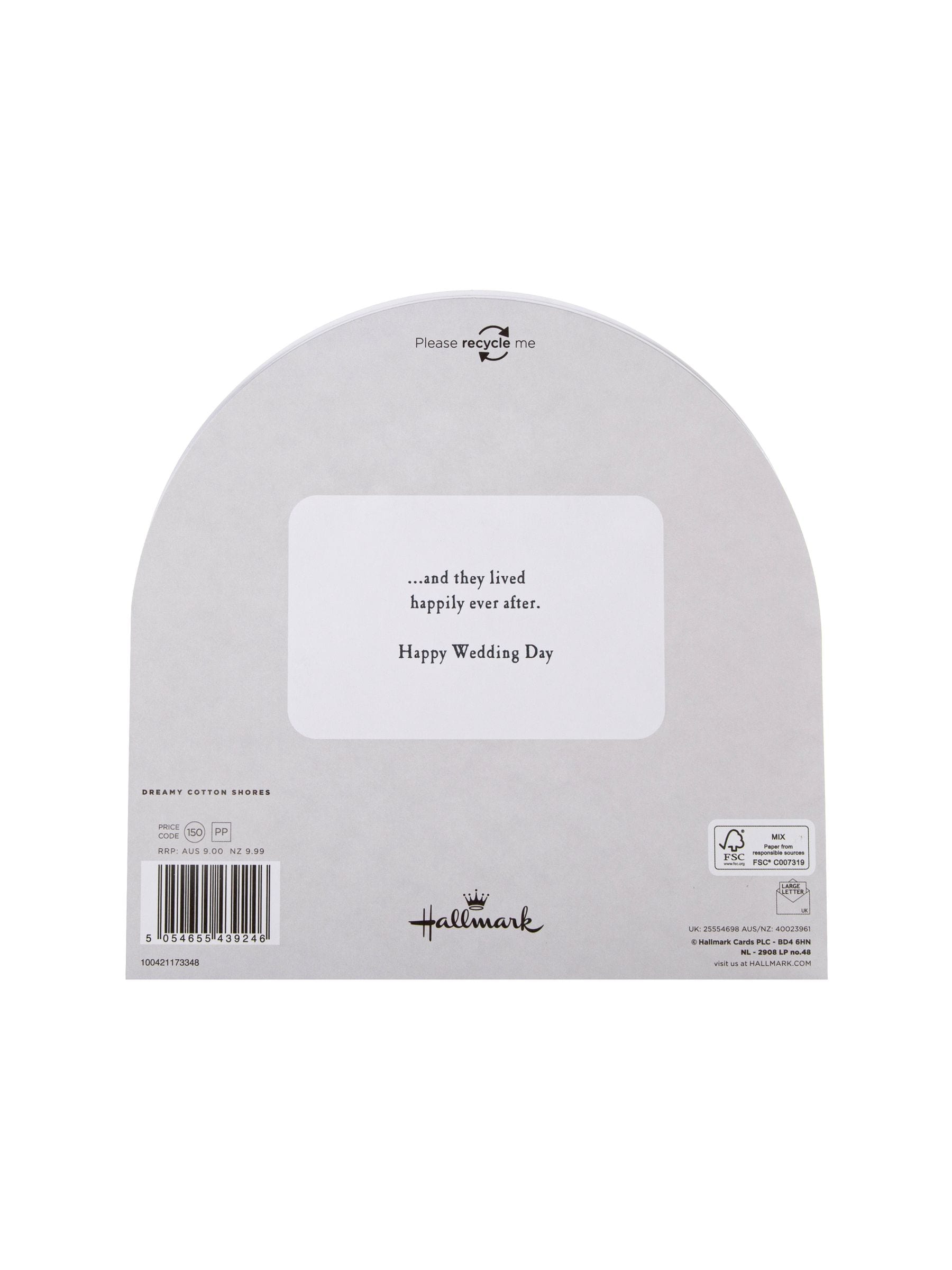 Hallmark Once Upon a Time 3D wedding card 19.8cm, UK version