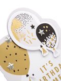 Hallmark metallic balloons birthday card 20.2x13.8 cm, UK version