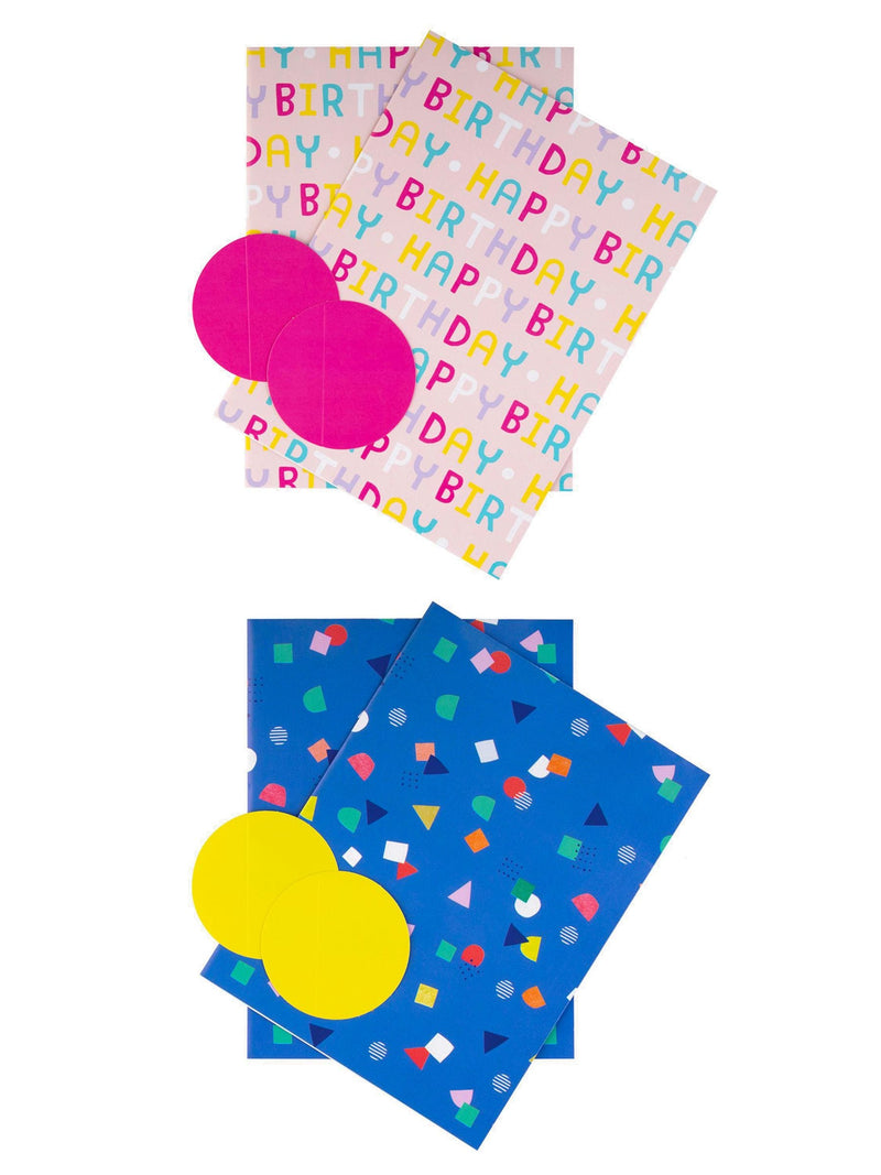 Hallmark birthday gift wrap set with 8 sheets and tags, UK version