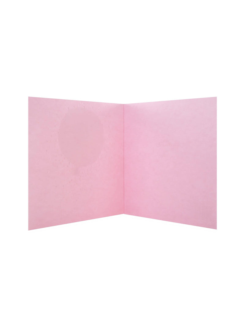 Hallmark pink birthday card with 3D balloon design 19.8cm x 19.8cm, UK version