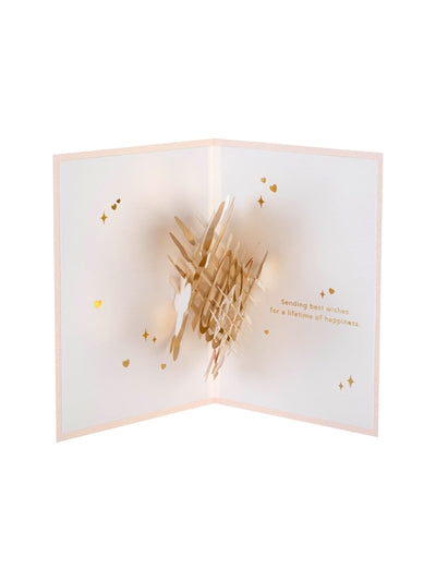 Carte de fiançailles Hallmark Rose Design Célébration Bague Pop-Up 3D