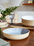 Portmeirion Aquamarine Minerals pasta bowls set of 4 (British brand)