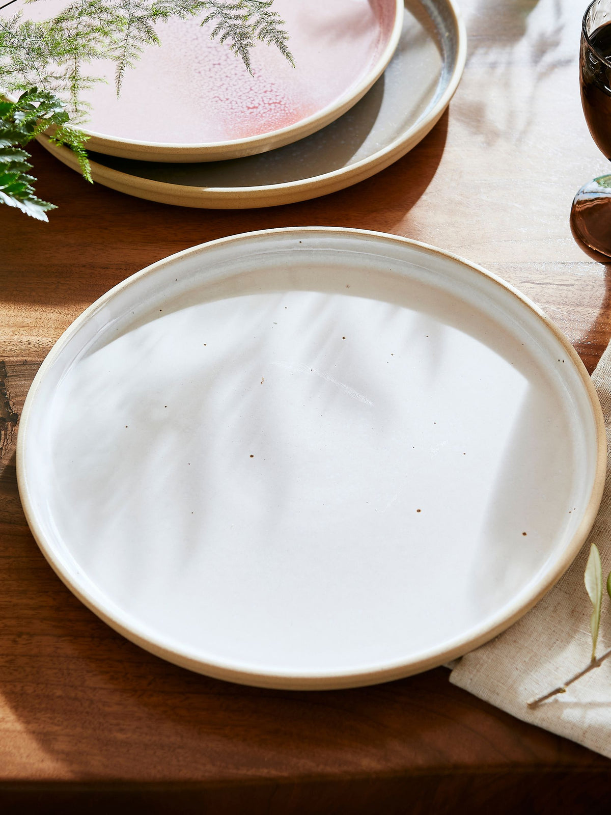 Portmeirion Moonstone Minerals dinner plate set of 4, imported from the UK