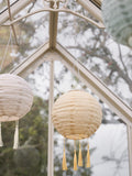 Lights4fun pastel hanging solar lanterns 20cm - British product
