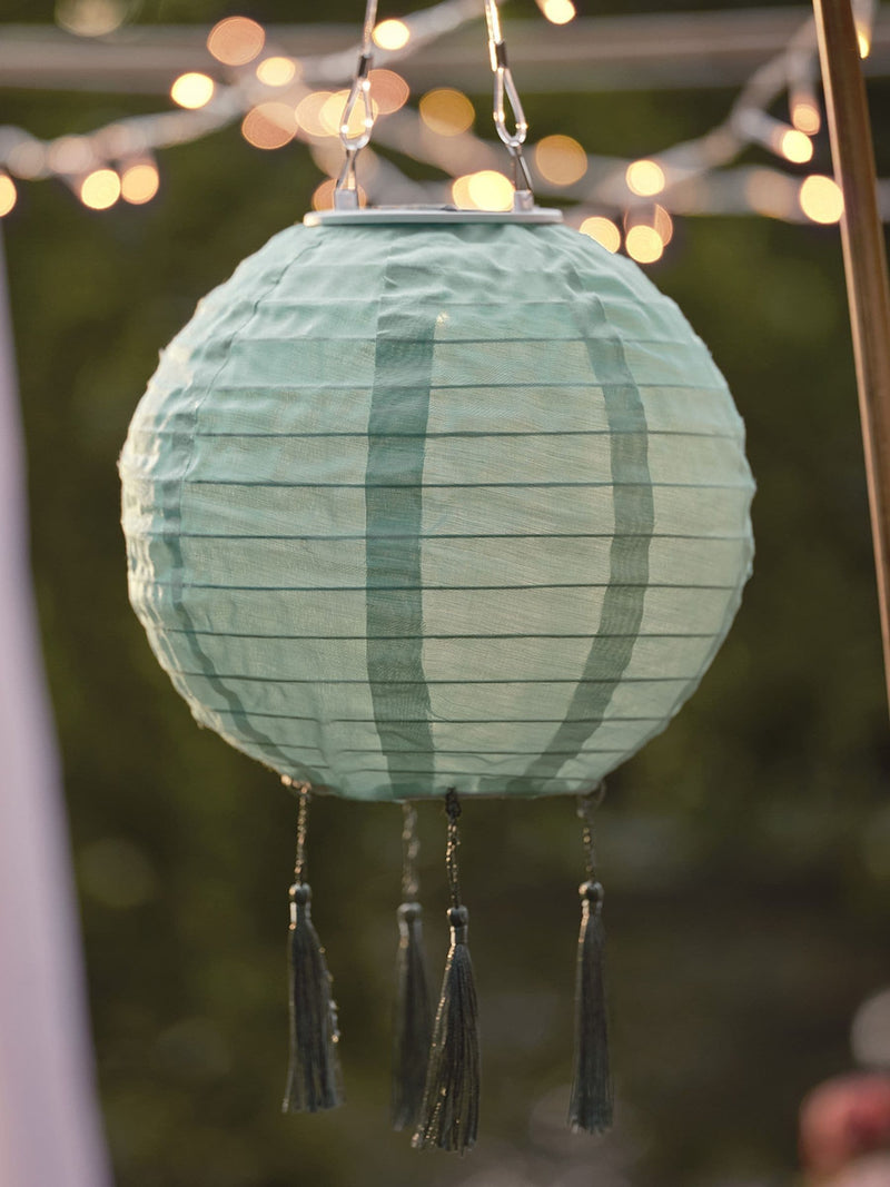Lights4fun pastel hanging solar lanterns 20cm - British product