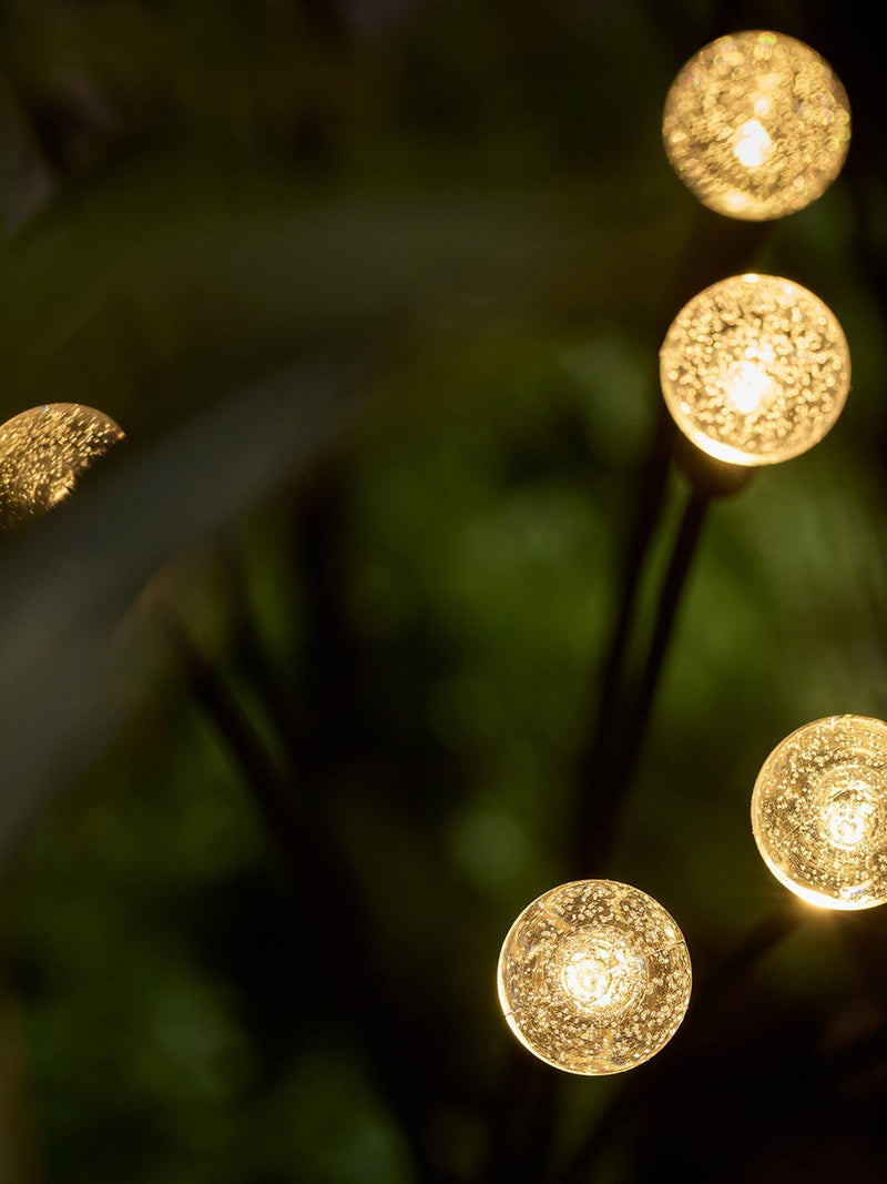 Lights4fun black wavy bubble solar stake lights set of 4 (British brand)