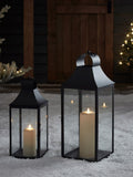 Lights4fun Albury outdoor lantern 34cm black (British brand)