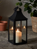 Lights4fun Albury outdoor lantern 34cm black (British brand)