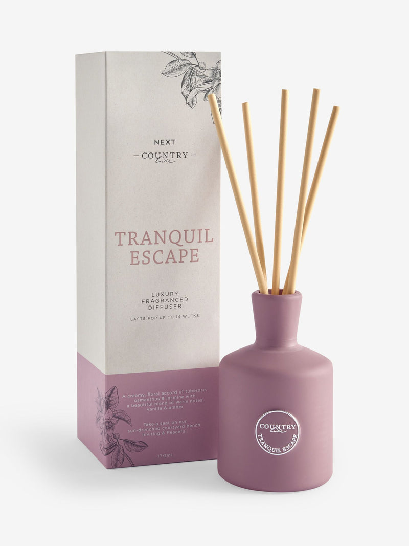 Country Luxe Tranquil Escape Jasmine and Gardenia diffuser 170ml, UK version