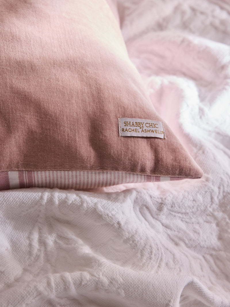 Shabby Chic pink stripe cushion 50x50cm, imported from the UK