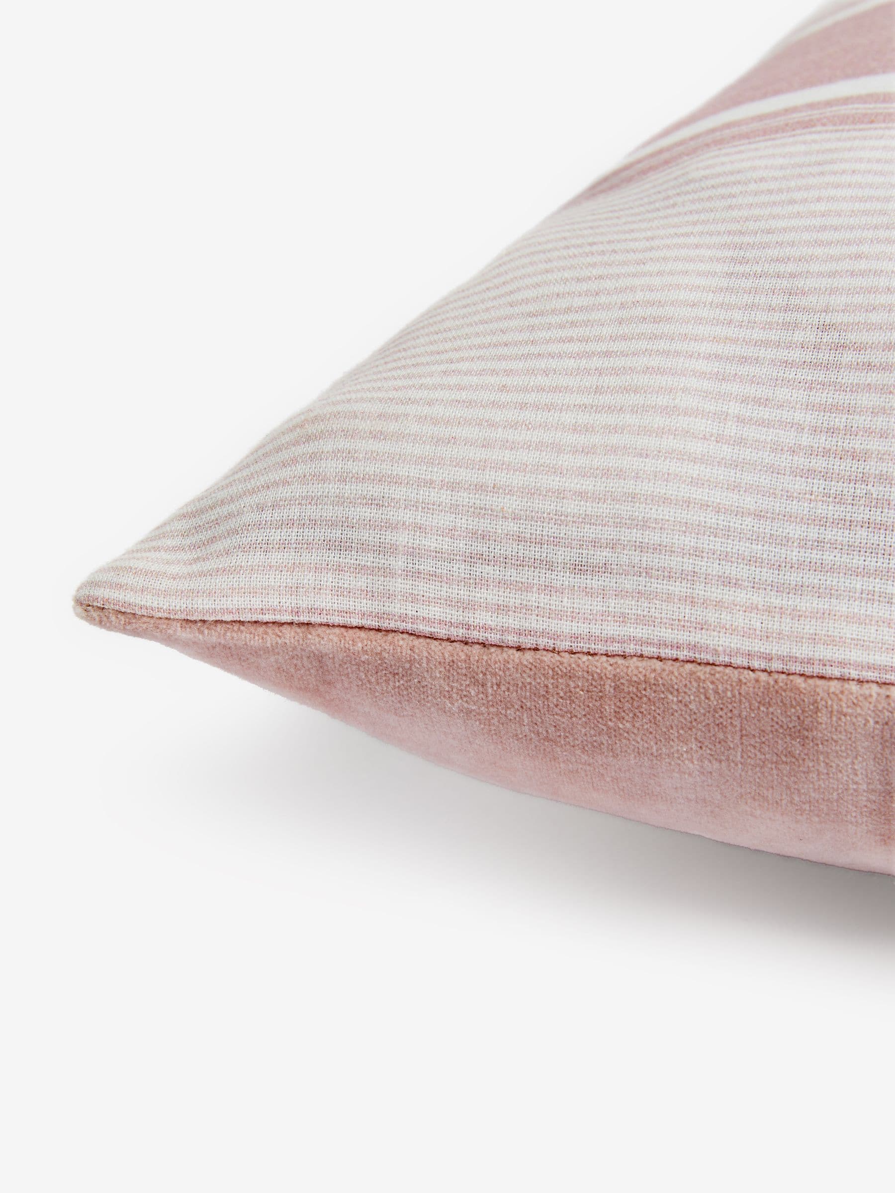 Shabby Chic pink stripe cushion 50x50cm, imported from the UK