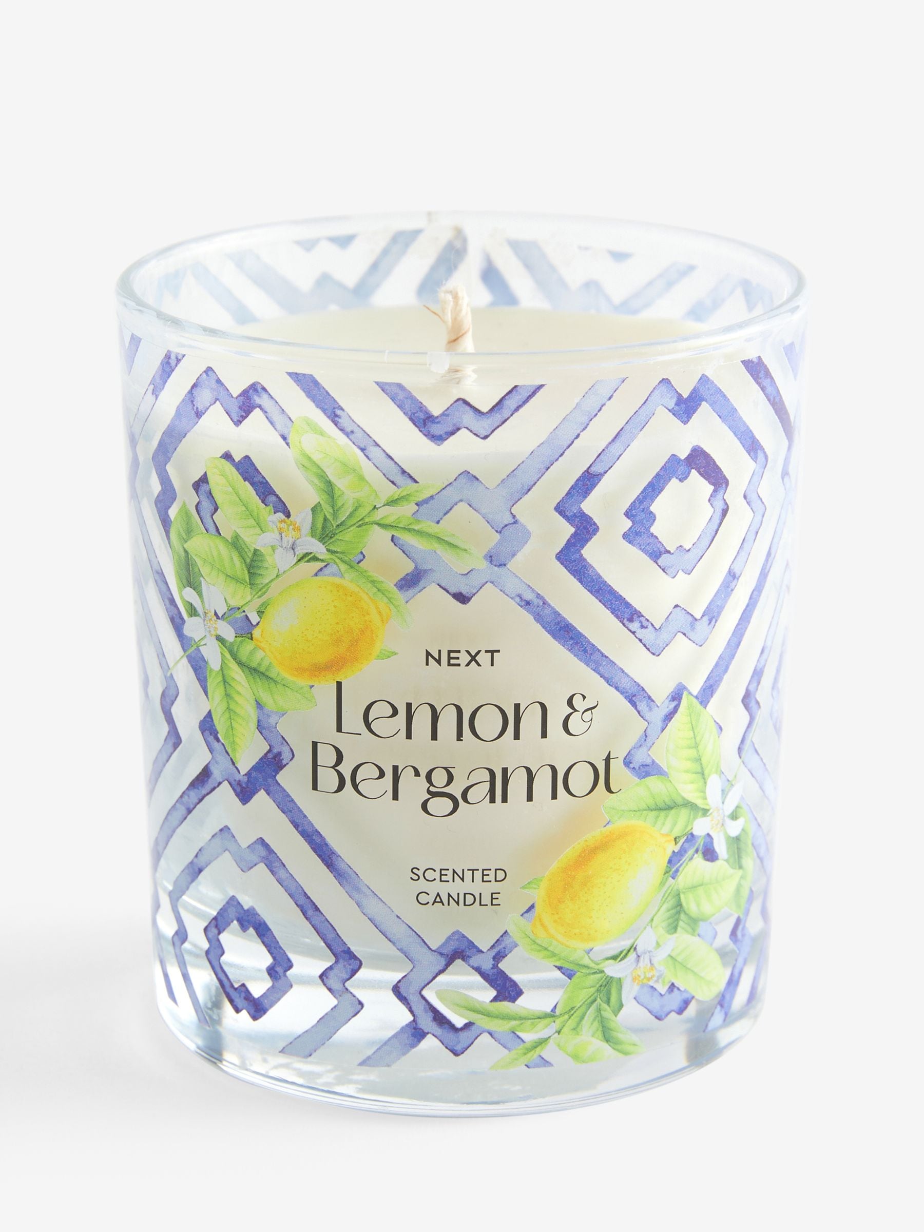 Lemon and bergamot fruity 1 wick candle - British product