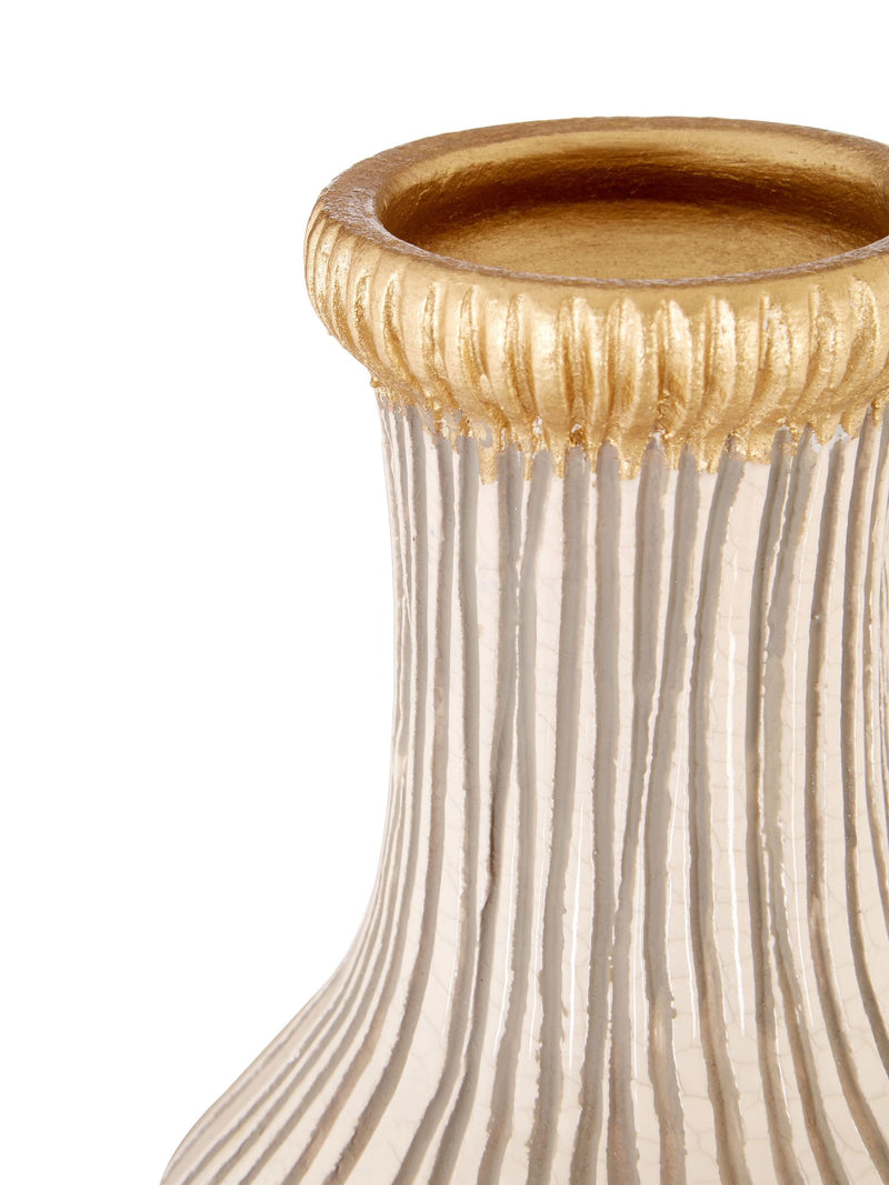 Fifty Five South white large earthenware vase - British product