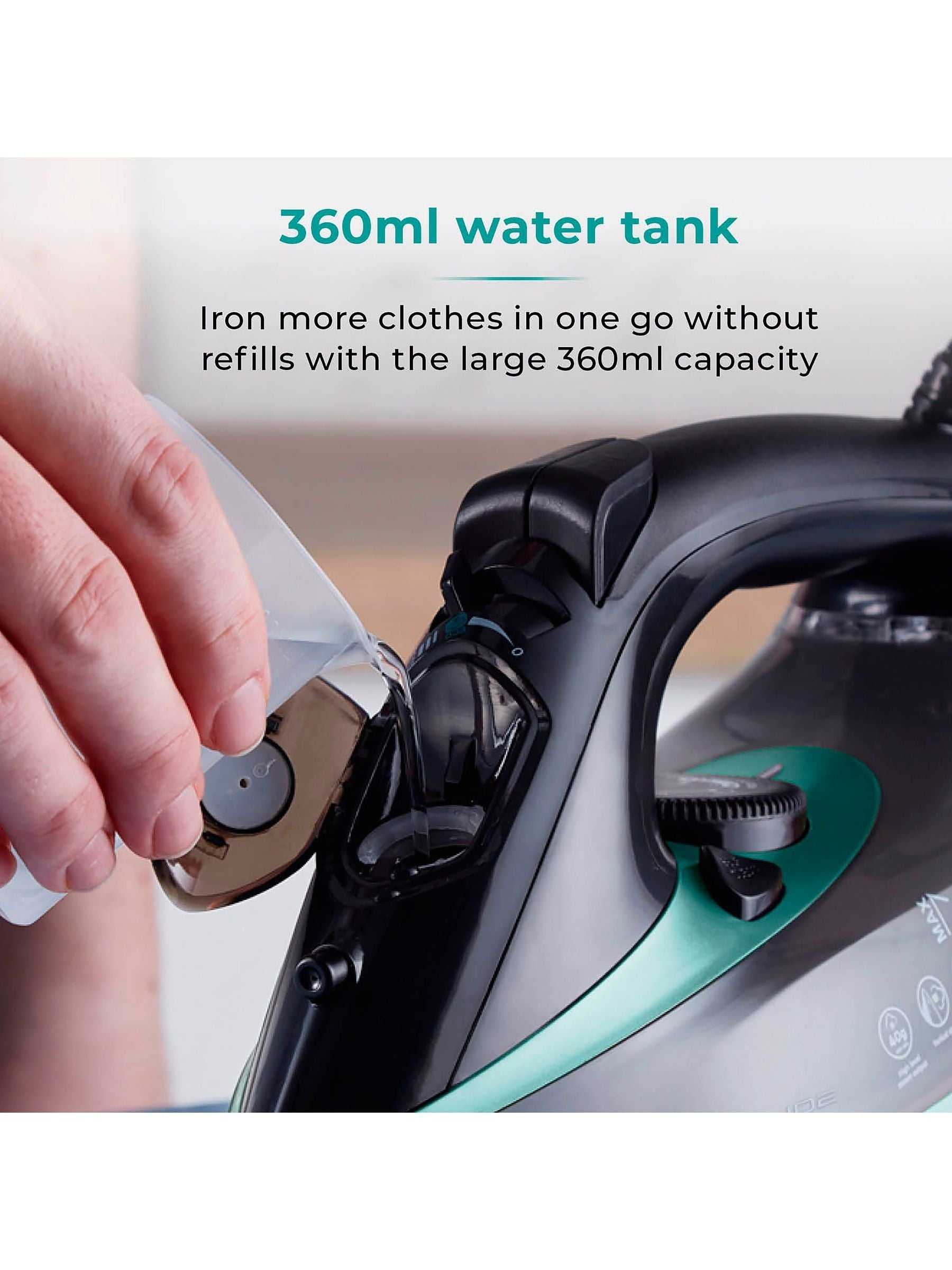 Tower Black and Teal Ceraglide iron, imported from the UK