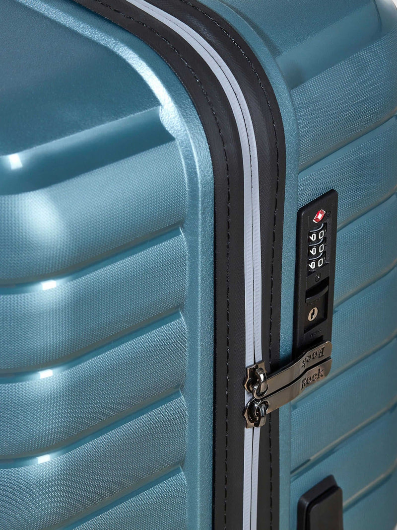 Rock Hydra Lite cabin suitcase blue 55cm, imported from the UK