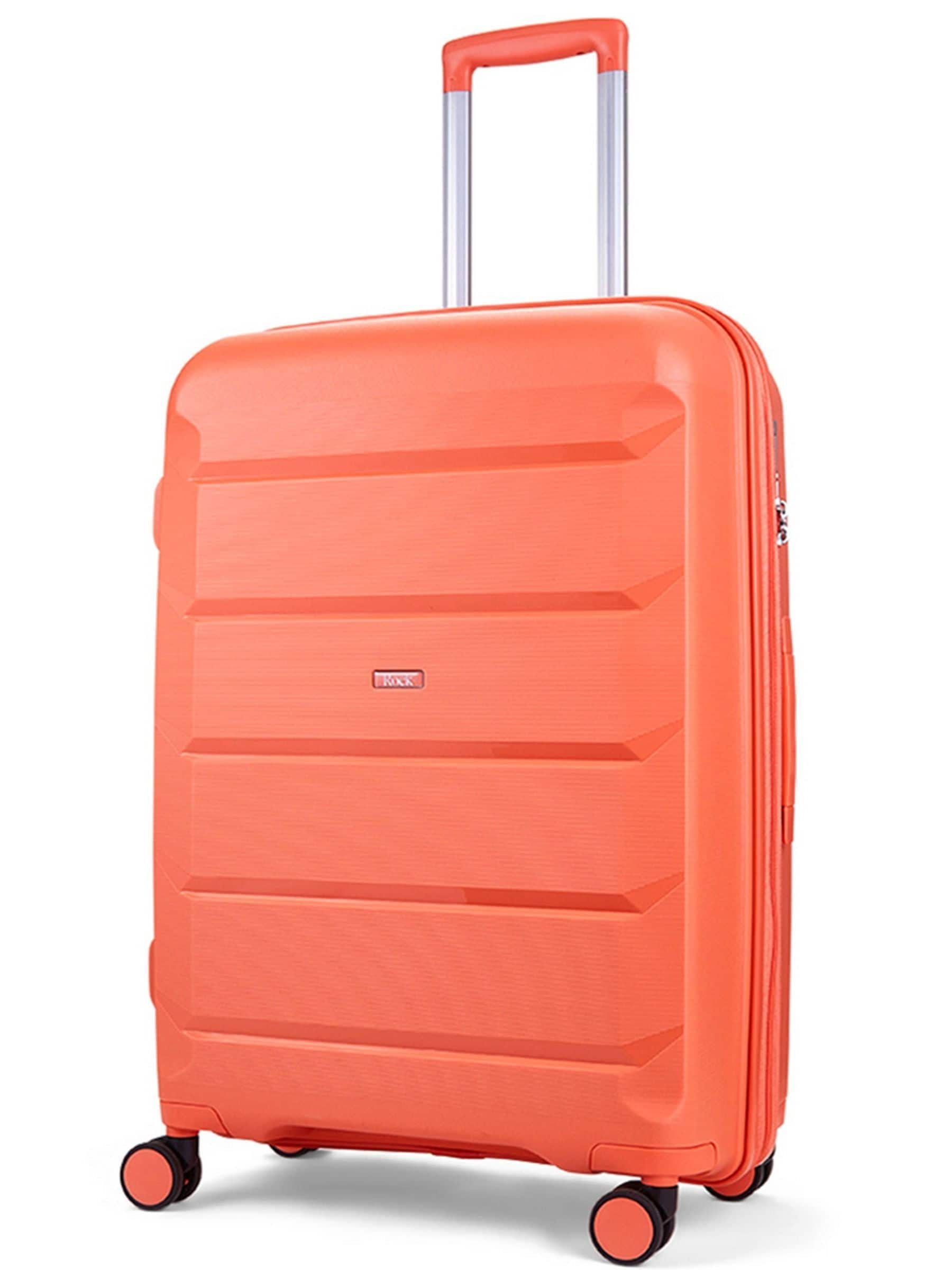 Rock Tulum medium suitcase in orange, imported from the UK