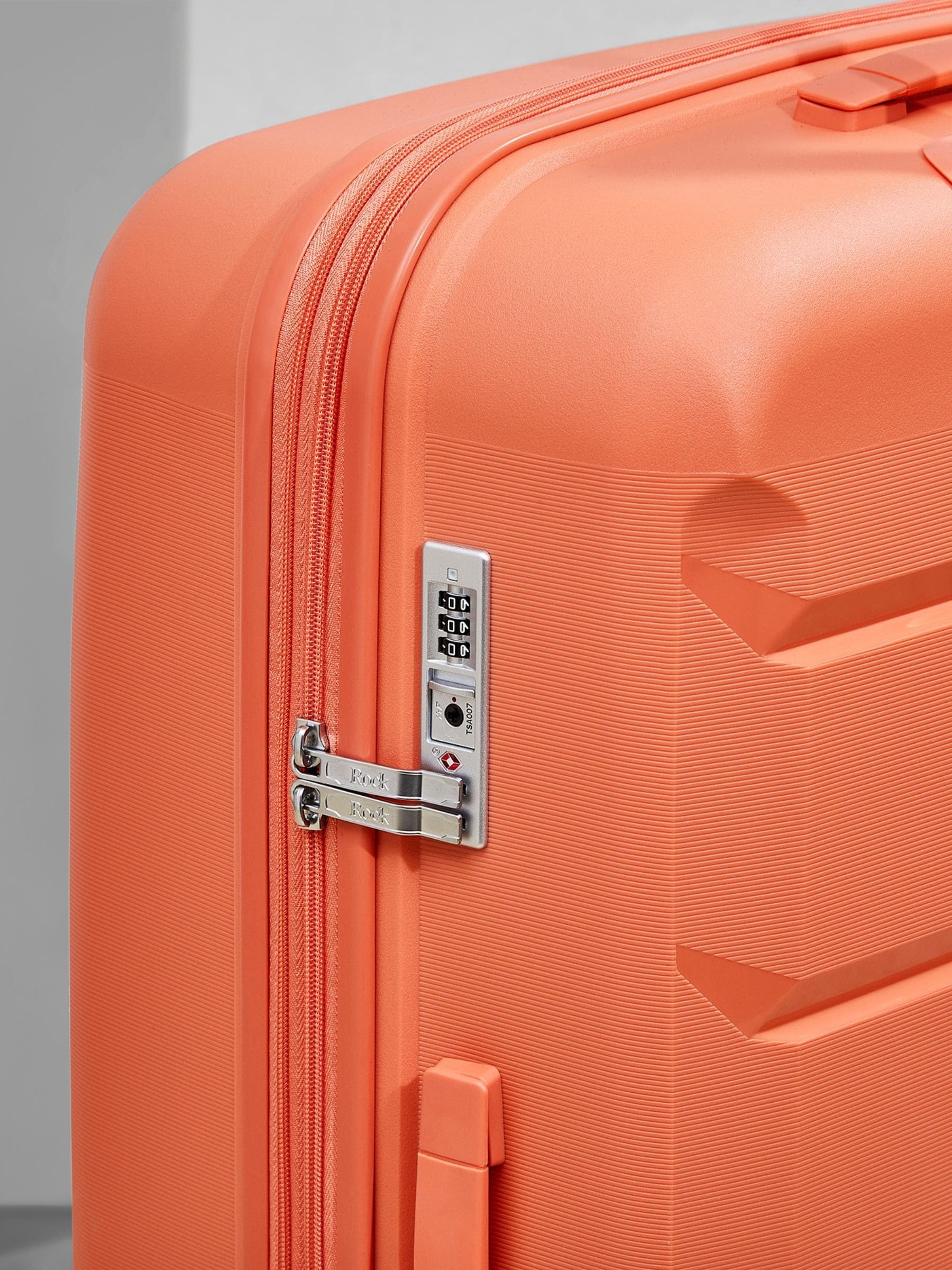 Rock Tulum medium suitcase in orange, imported from the UK