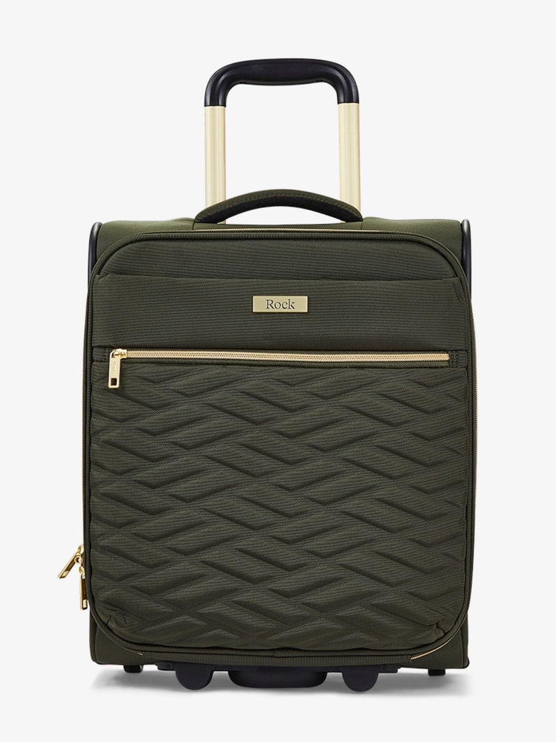 Rock Luggage Sloane green underseat suitcase 45x36x20cm (British brand)