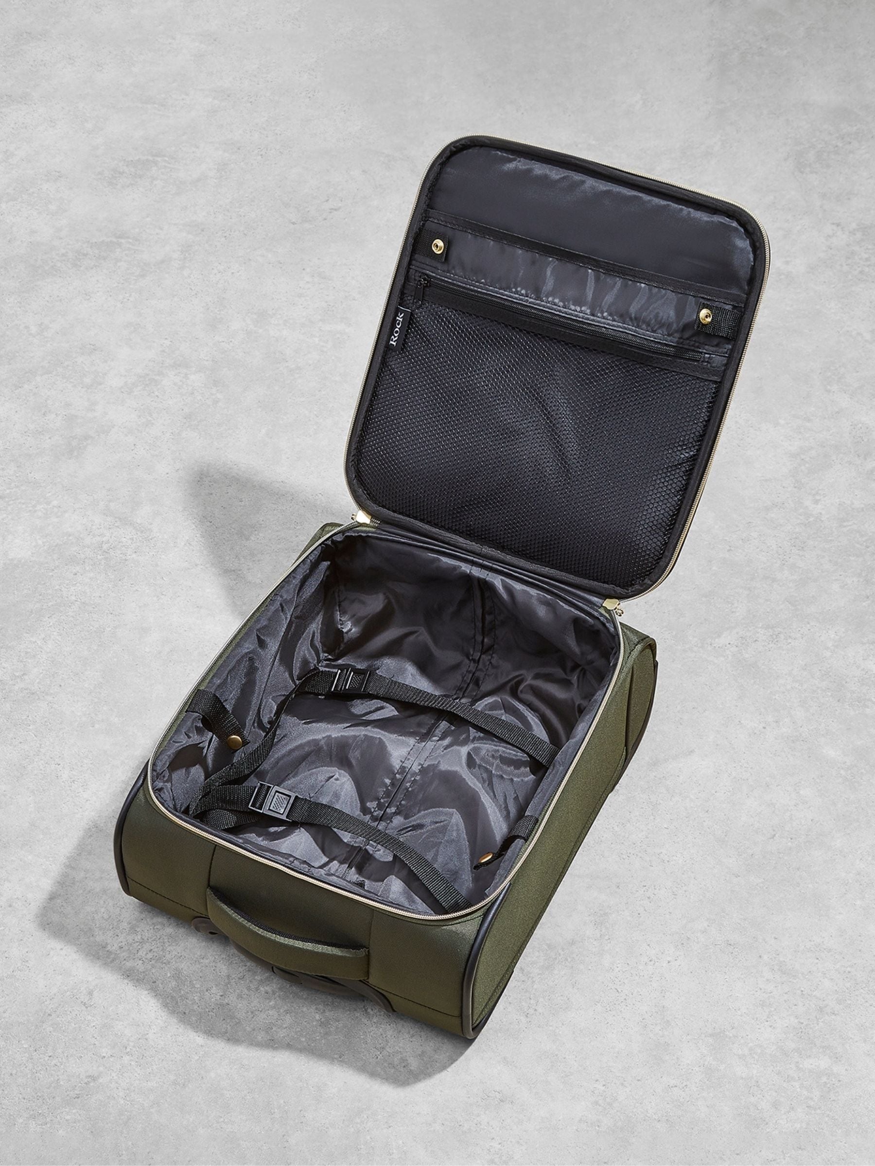 Rock Luggage Sloane green underseat suitcase 45x36x20cm (British brand)