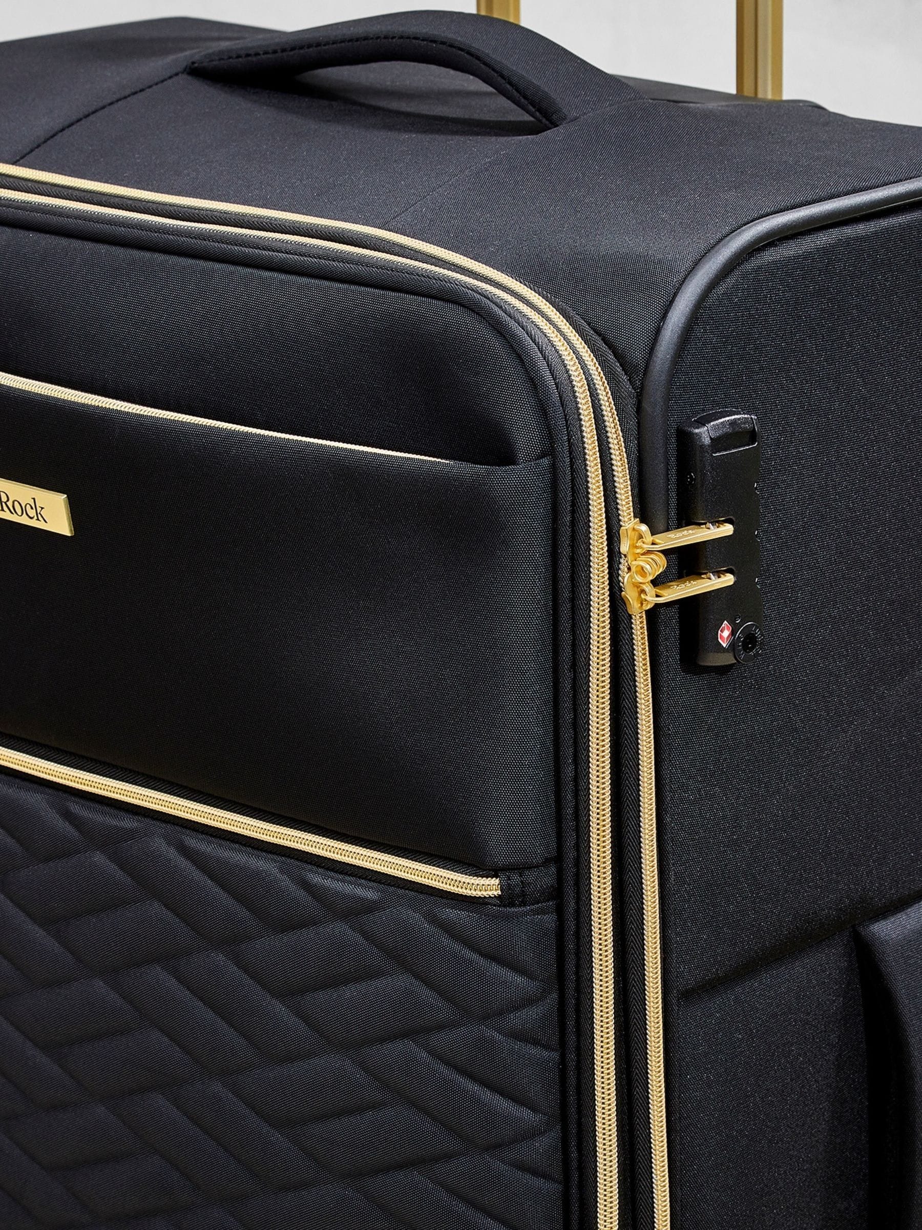 Rock Black Sloane cabin suitcase (British brand)