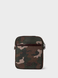 OSPREY LONDON green canvas and leather messenger bag, UK version