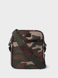OSPREY LONDON green canvas and leather messenger bag, UK version