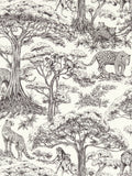 Clarke and Clarke Noir Luxe Kisumu Wallpaper Sample