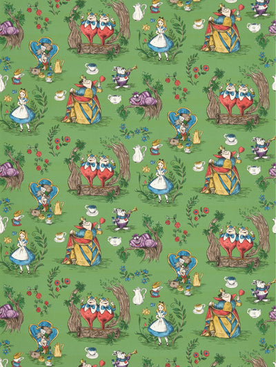 Next Sanderson Gumball Green Alice In Wonderland Wallpaper Sample- Buy online at McGrocer
