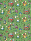 Sanderson Gumball Green Alice in Wonderland wallpaper sample, UK version