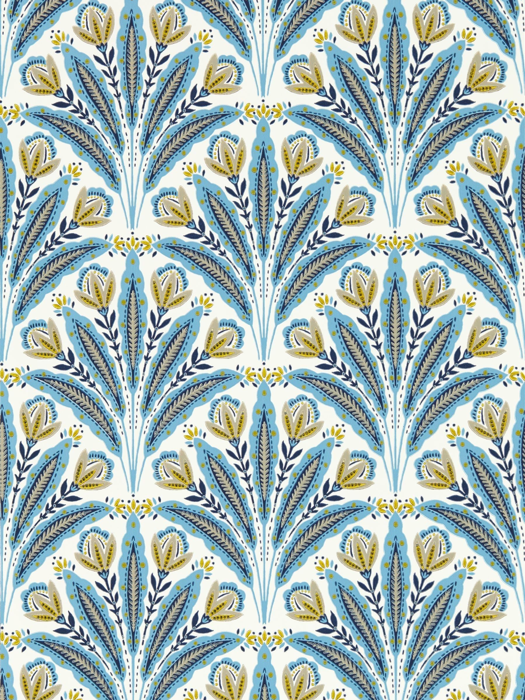Clarke and Clarke Denim Attingham wallpaper sample (British brand)