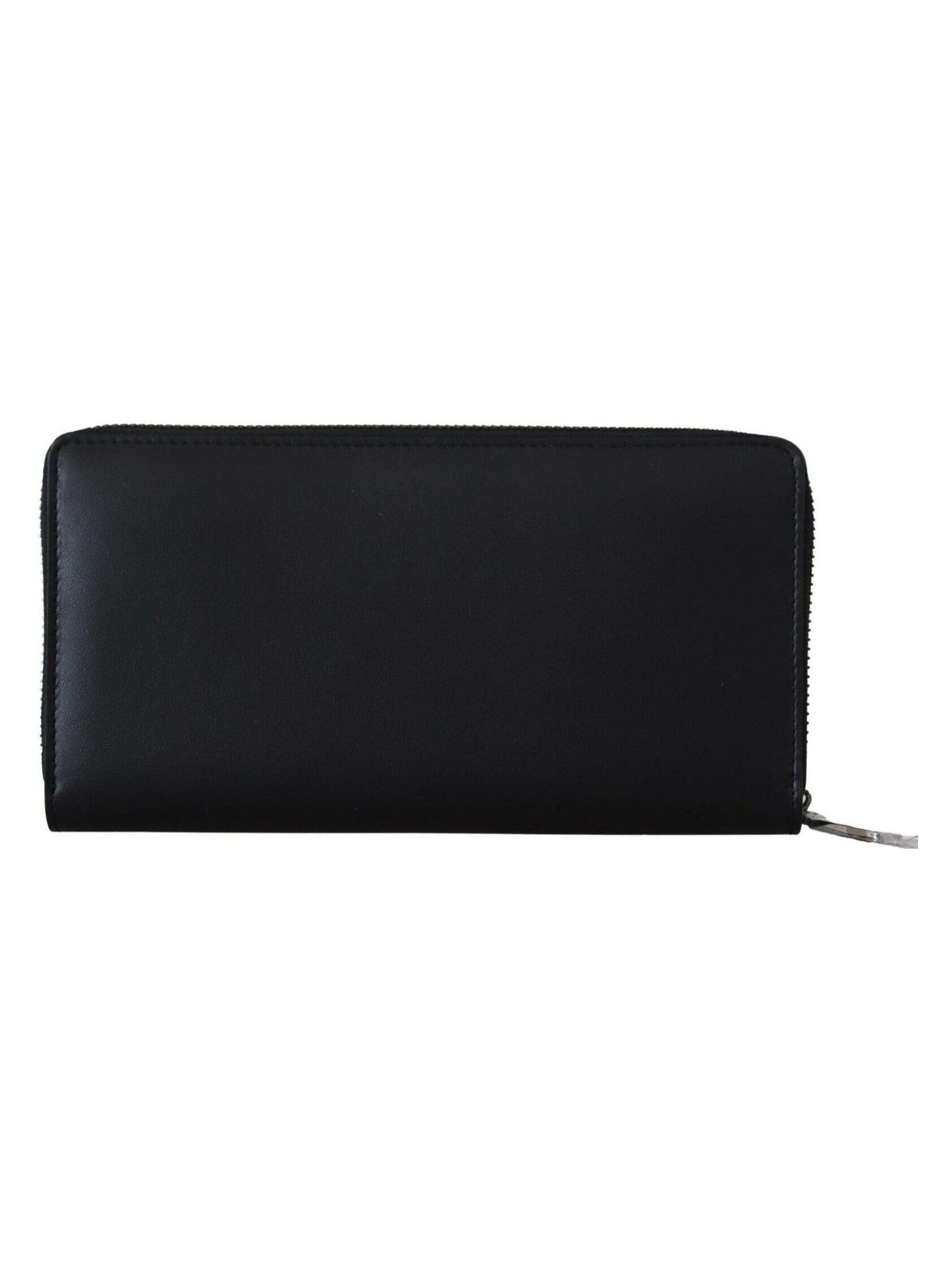 Dolce & Gabbana black leather continental wallet 19cm, imported from the UK