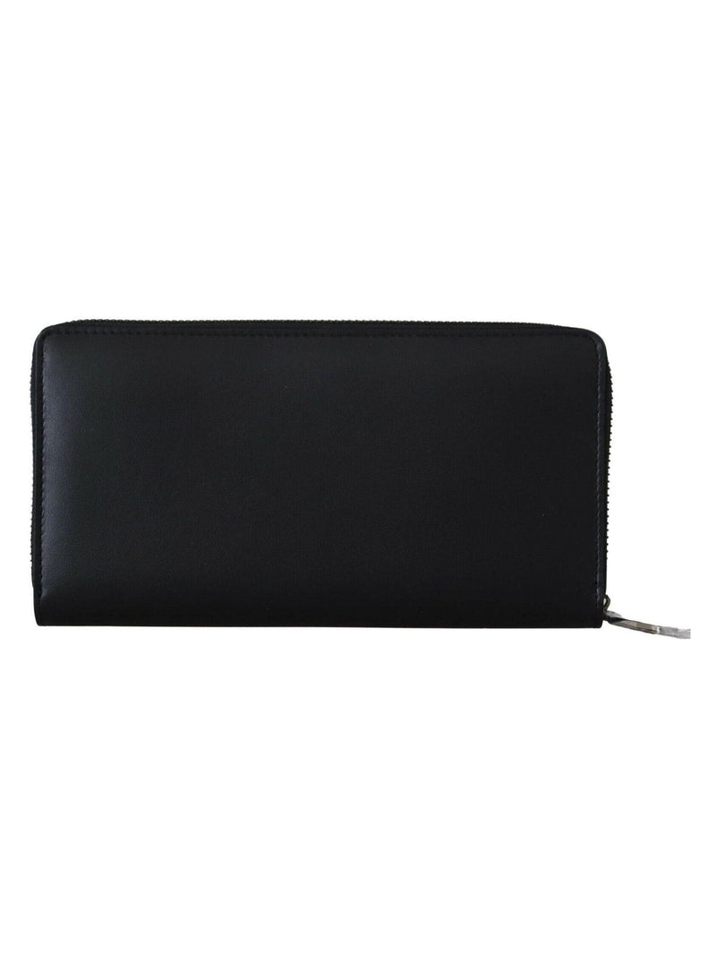 Dolce & Gabbana black leather continental wallet 19cm, imported from the UK