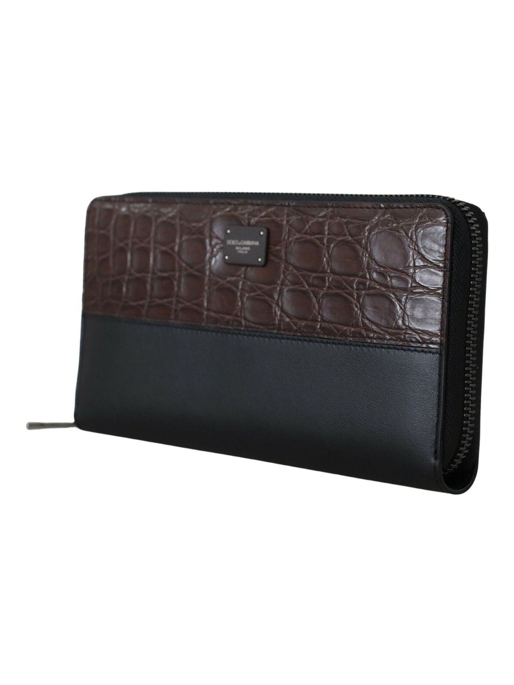 Dolce & Gabbana black leather continental wallet 19cm, imported from the UK