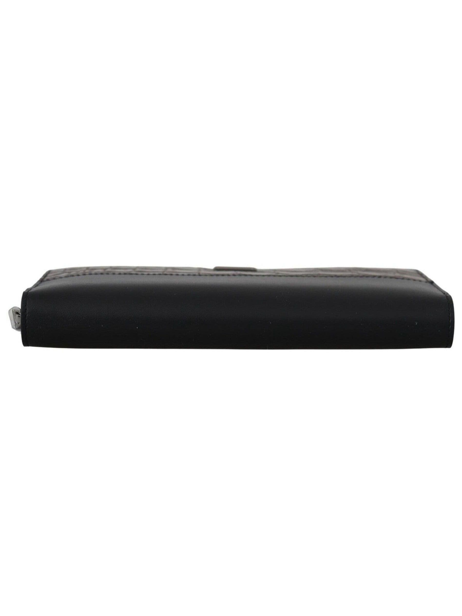 Dolce & Gabbana black leather continental wallet 19cm, imported from the UK