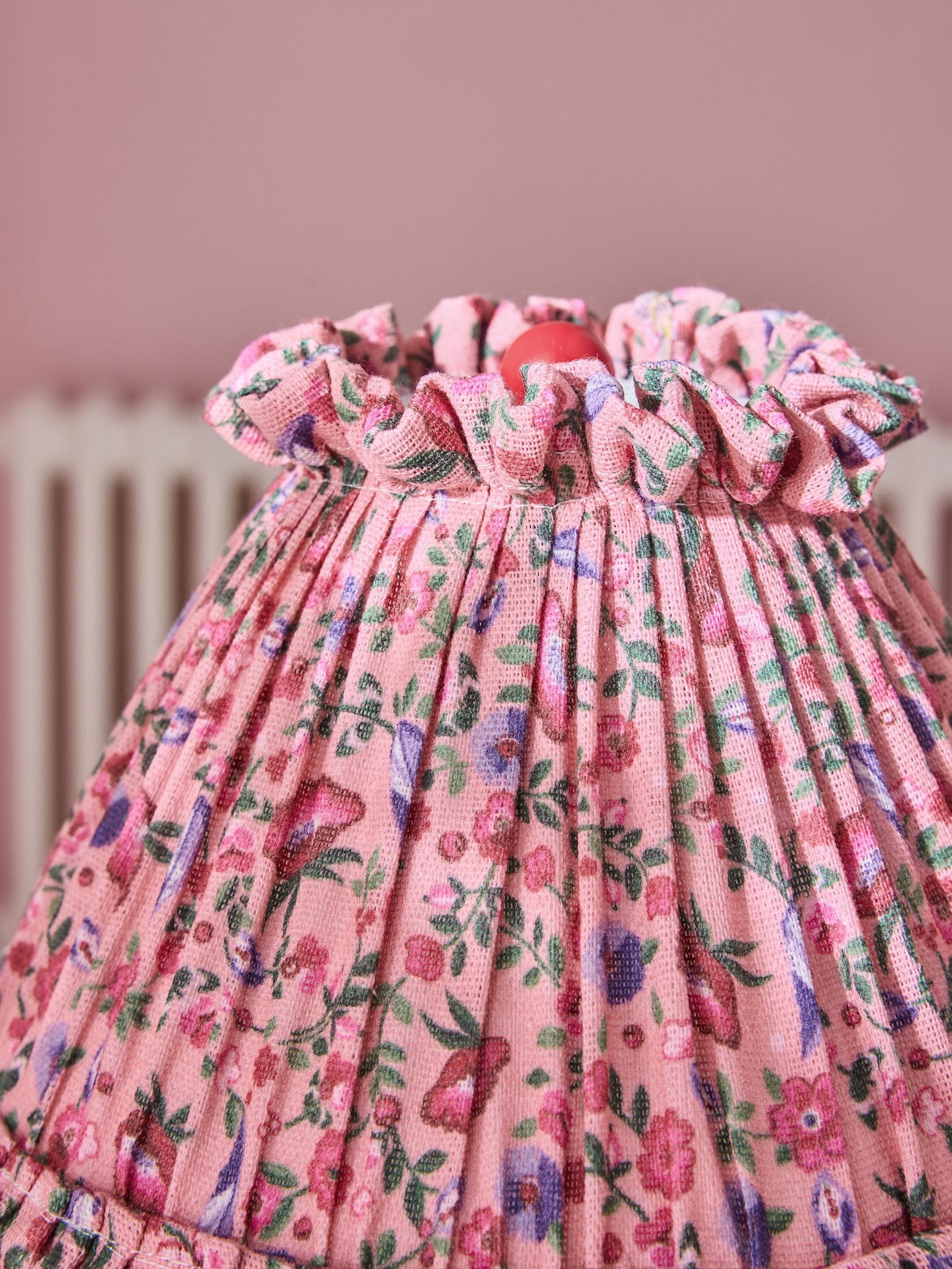 Cath Kidston pink barley twist table lamp 37cm, imported from the UK