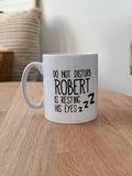 Personalised Resting Eyes Mug by Solesmith