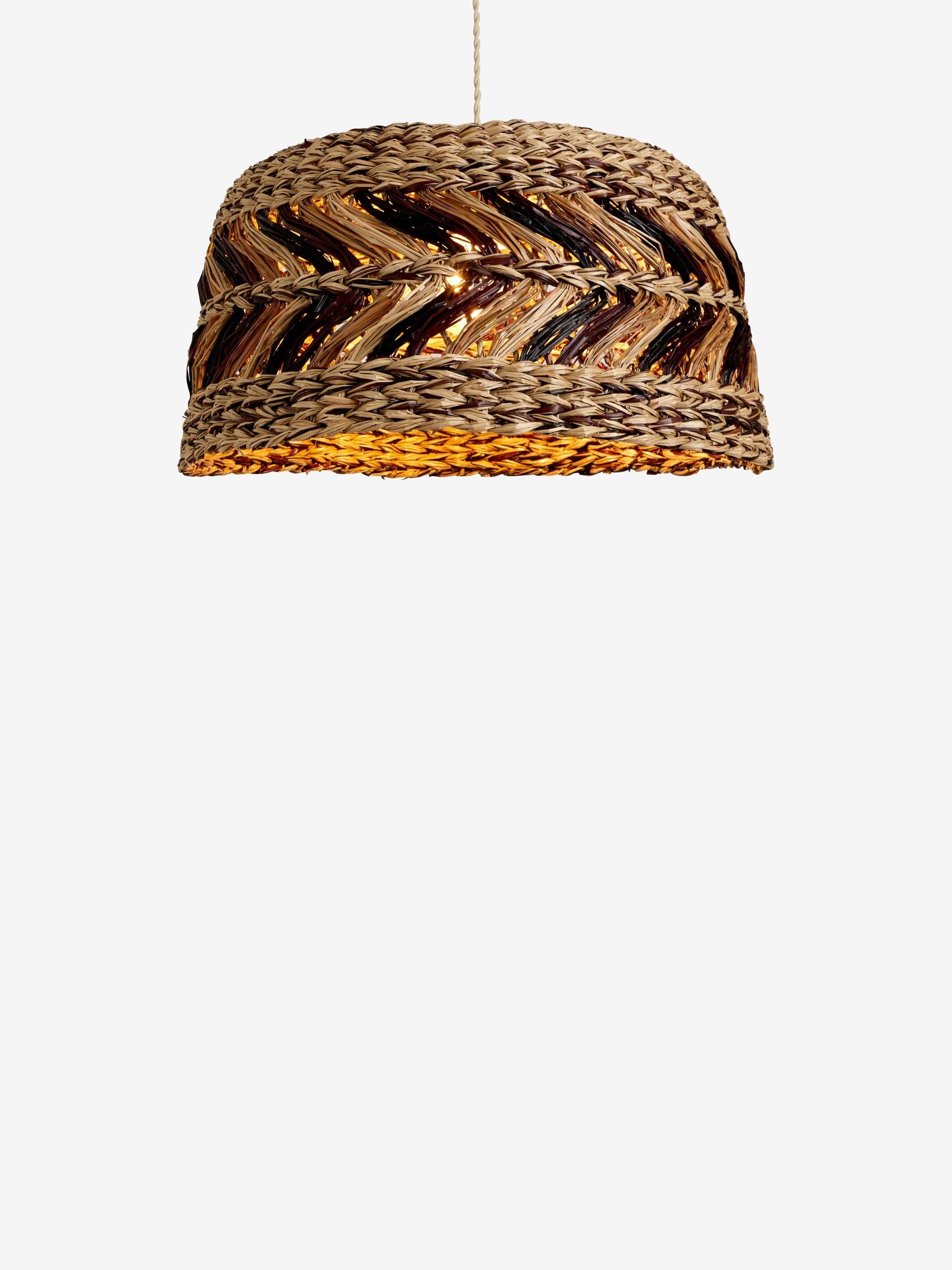 French Connection natural brown Shabdkosh lampshade 25cm x 50cm (British brand)