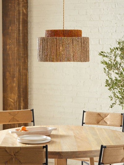 Next French Connection Natural/Rust Durachaar Lampshade 25cm x 45cm- Buy online at McGrocer